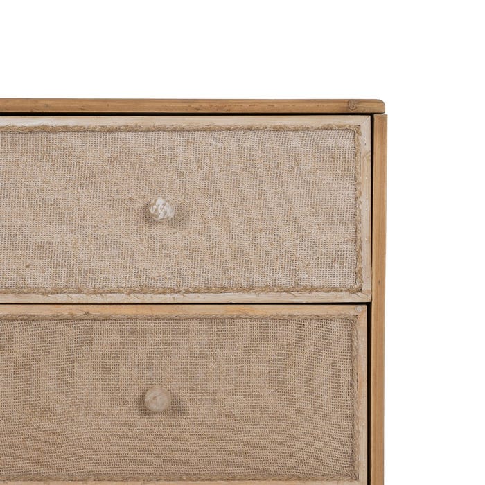 Mesa de centro em madeira natural DM 46 x 37 x 76 cm