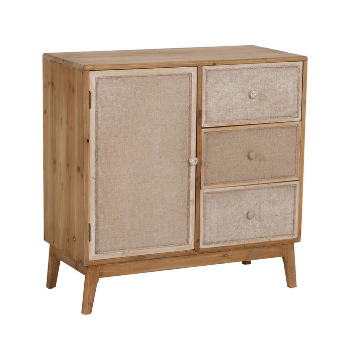 Mueble Recibidor Natural Dm-Madera 75,50 X 37 X 75,50 Cm