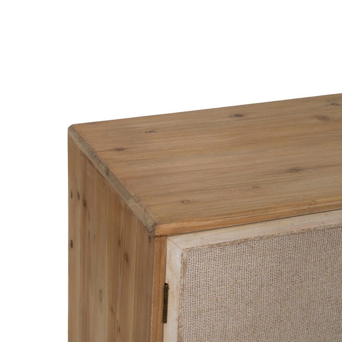 Móveis de corredor em madeira natural DM 75,50 x 37 x 75,50 cm