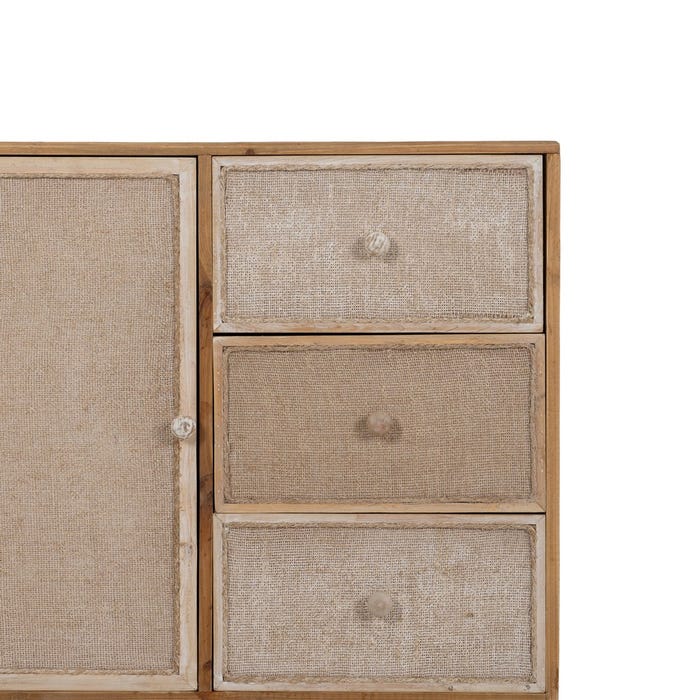 Móveis de corredor em madeira natural DM 75,50 x 37 x 75,50 cm
