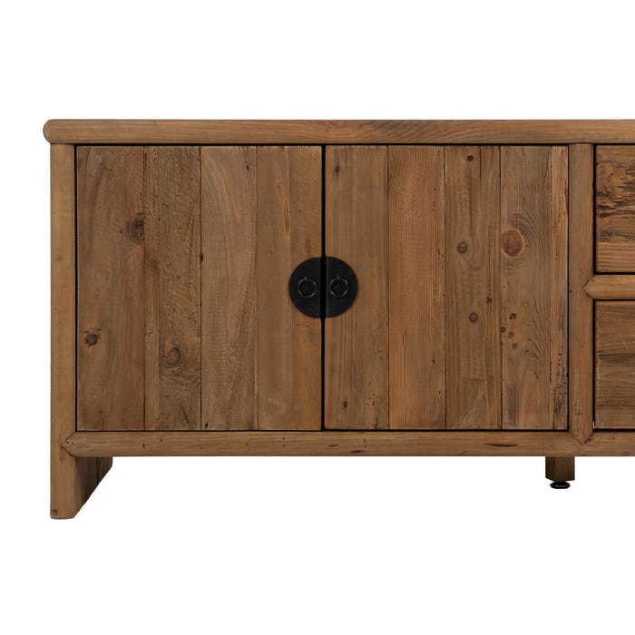 Natural Pine Wood Sideboard Living Room 155 X 44 X 65 Cm