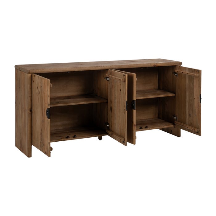 Aparador Natural Madera De Pino Salón 190 X 45 X 90 Cm