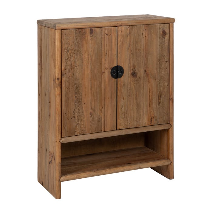 Natural Pine Wood Living Room Wardrobe 100 x 45 x 130 cm