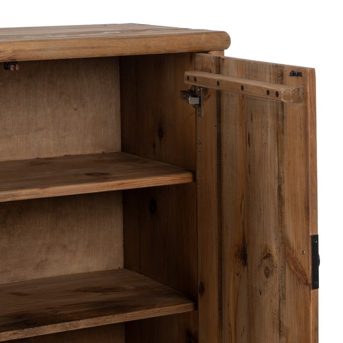 Guarda-roupa de sala de estar em madeira de pinho natural 100 x 45 x 130 cm