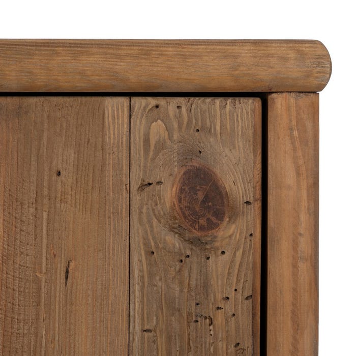 Guarda-roupa de sala de estar em madeira de pinho natural 100 x 45 x 130 cm
