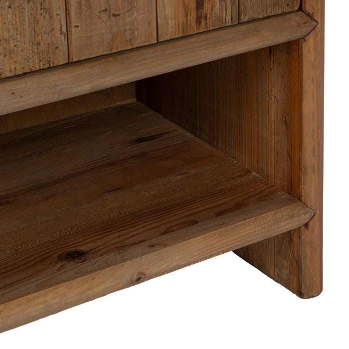 Guarda-roupa de sala de estar em madeira de pinho natural 100 x 45 x 130 cm