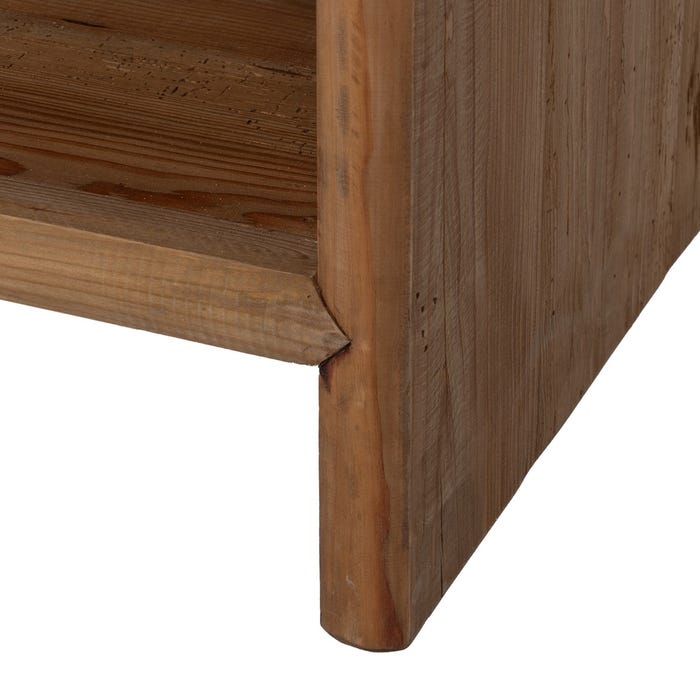 Guarda-roupa de sala de estar em madeira de pinho natural 100 x 45 x 130 cm