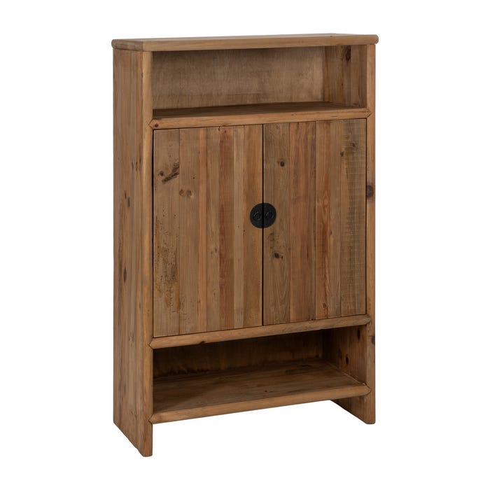 Natural Pine Wood Living Room Wardrobe 100 x 45 x 160 cm
