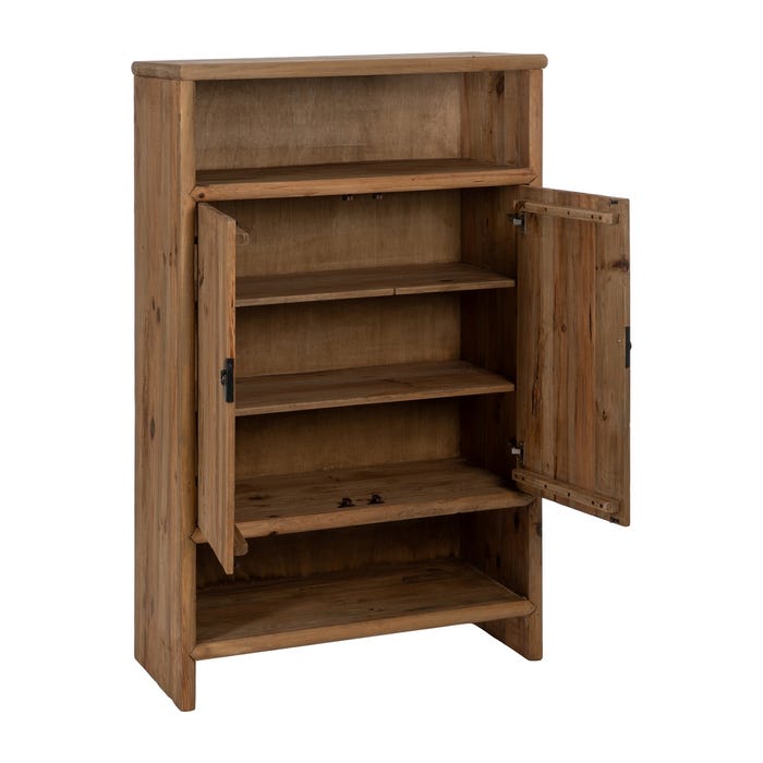 Natural Pine Wood Living Room Wardrobe 100 x 45 x 160 cm
