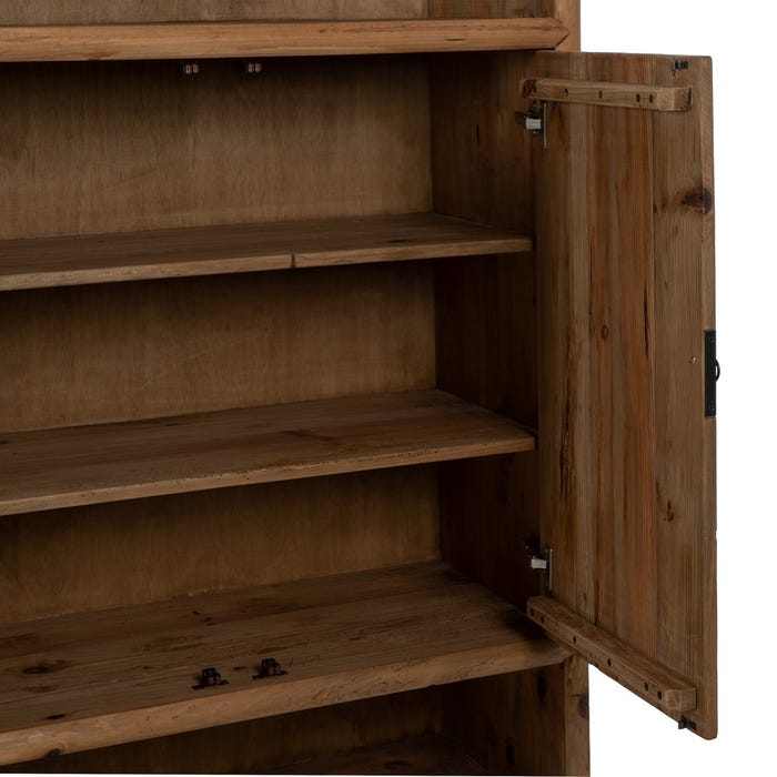 Natural Pine Wood Living Room Wardrobe 100 x 45 x 160 cm
