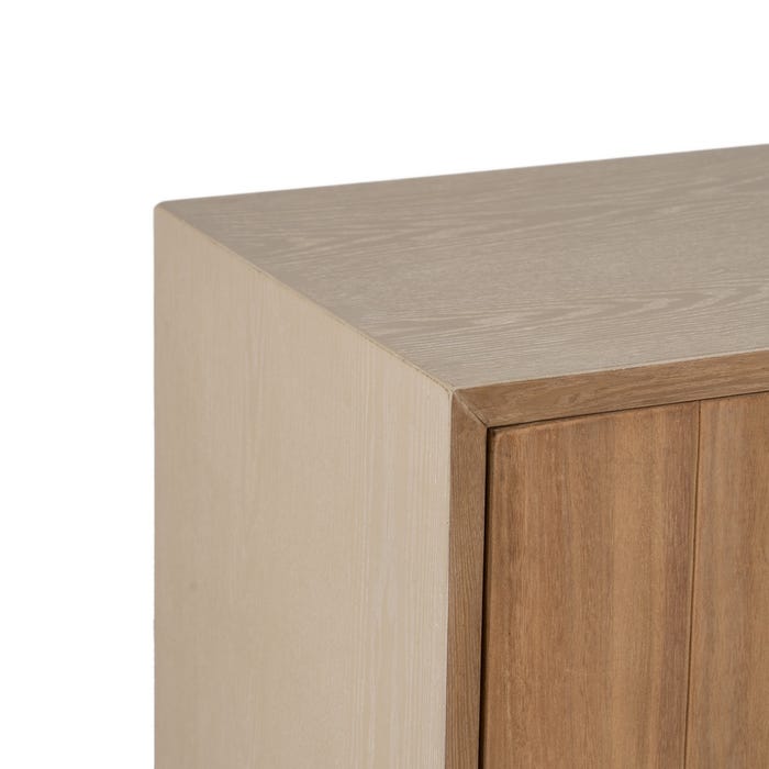 Mueble Recibidor Blanco-Natural 100 X 40 X 98,50 Cm
