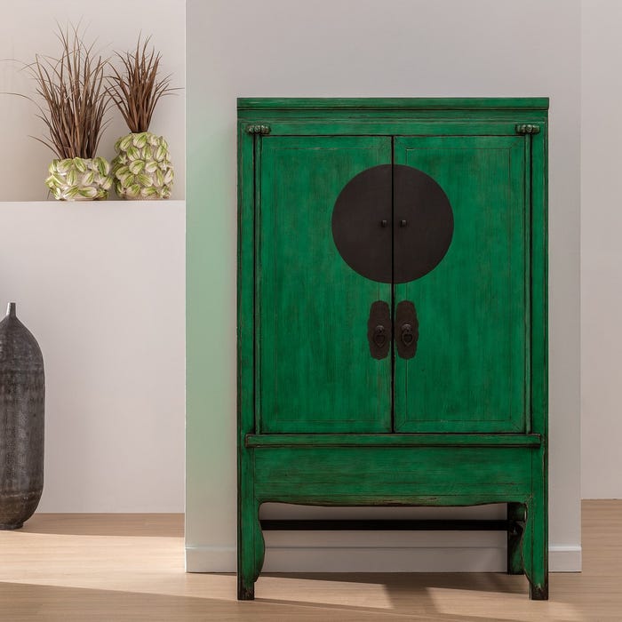 Armario Verde Madera-Mdf 108 X 48 X 175 Cm