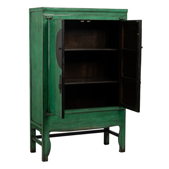 Guarda-roupa de madeira-MDF verde 108 x 48 x 175 cm