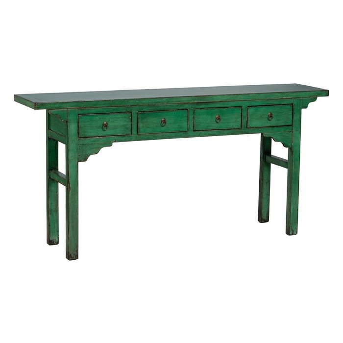 Consola Verde Madera-Mdf 178 X 38 X 85 Cm