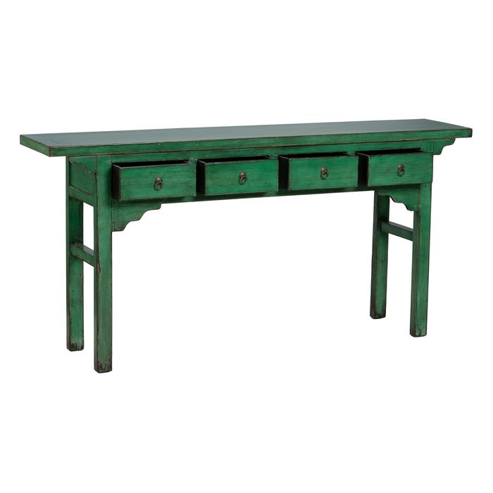 Consola Verde Madera-Mdf 178 X 38 X 85 Cm