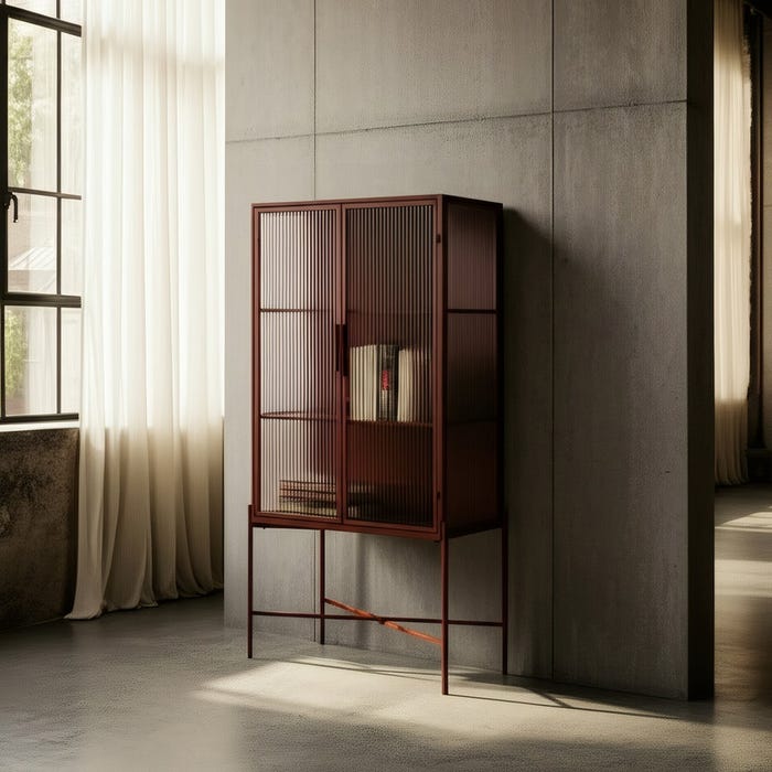 Vitrina Teja Metal-Cristal 70 X 36 X 143 Cm