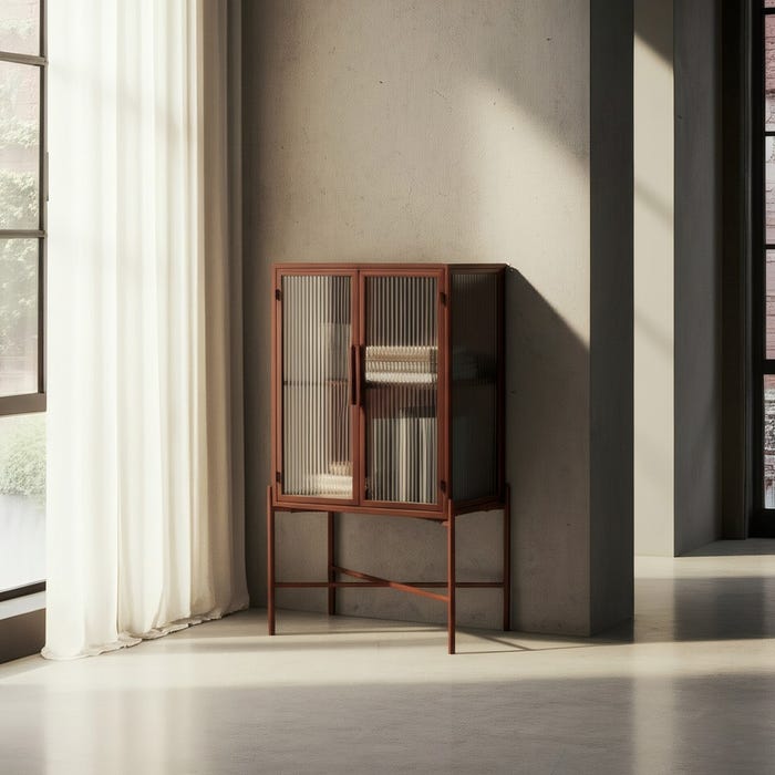 Vitrina Teja Metal-Cristal 70 X 35 X 144 Cm