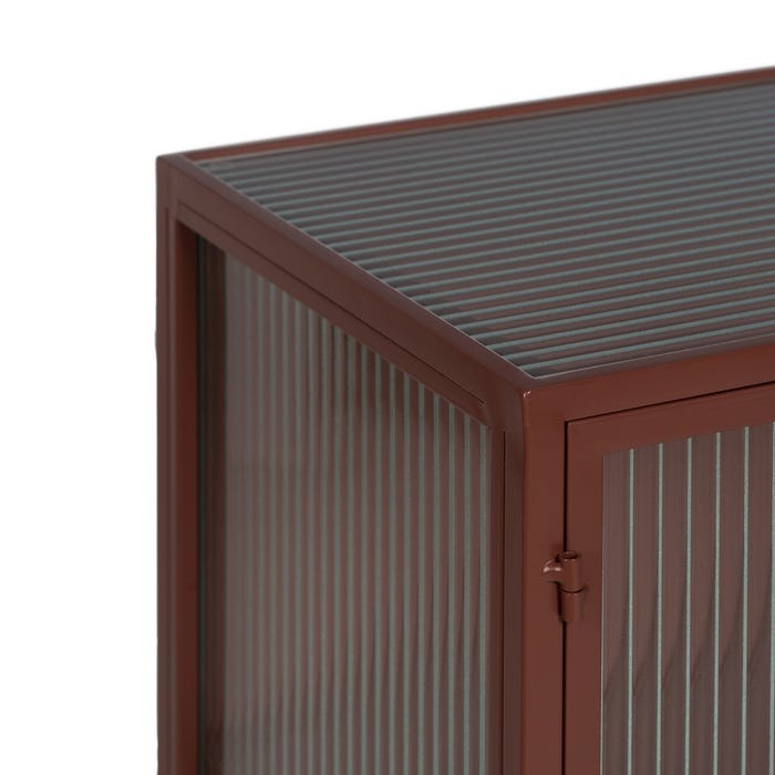 Vitrine para azulejos de metal e vidro 70 x 35 x 144 cm
