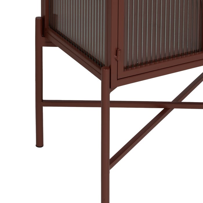 Vitrine para azulejos de metal e vidro 70 x 35 x 144 cm