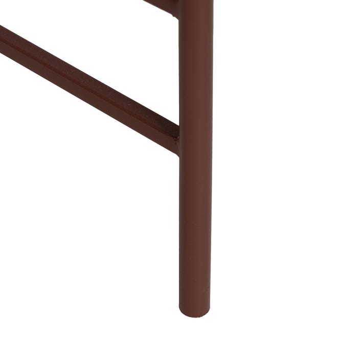 Mesa de ladrilho de metal e vidro 55 x 47 x 54 cm
