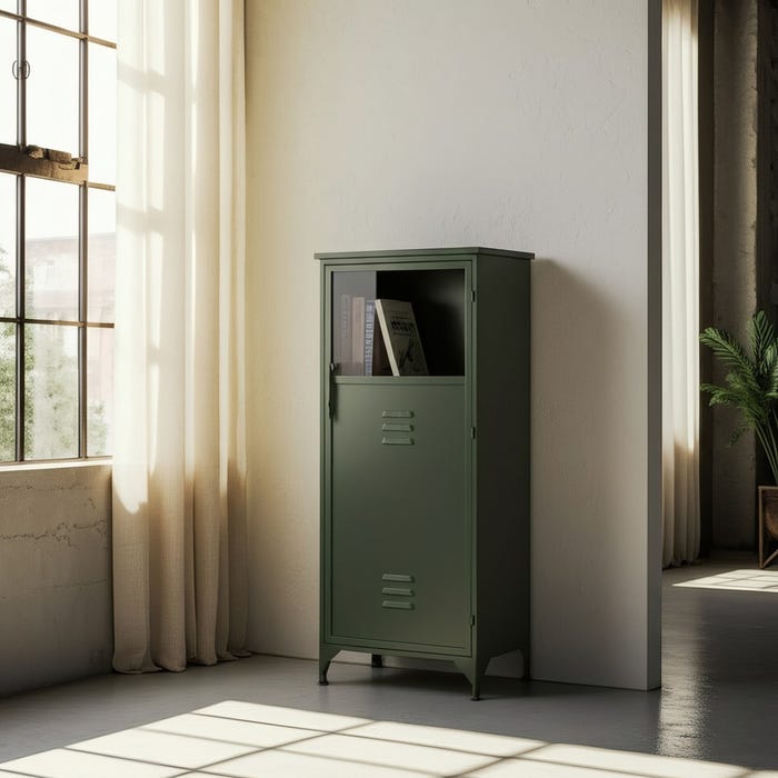 Móvel Auxiliar Verde Menta 48 X 35 X 116 Cm