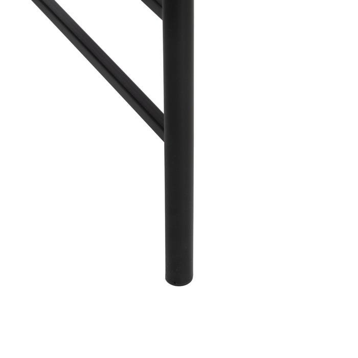 Mesita Natural-Negro Madera-Metal 61 X 50 X 53 Cm