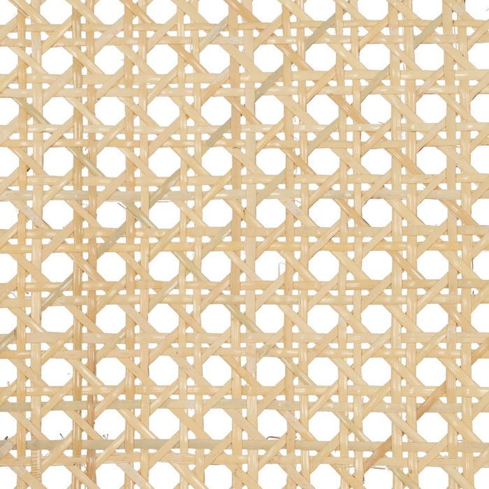 Cadeira de madeira natural e rattan 56 x 58 x 77 cm
