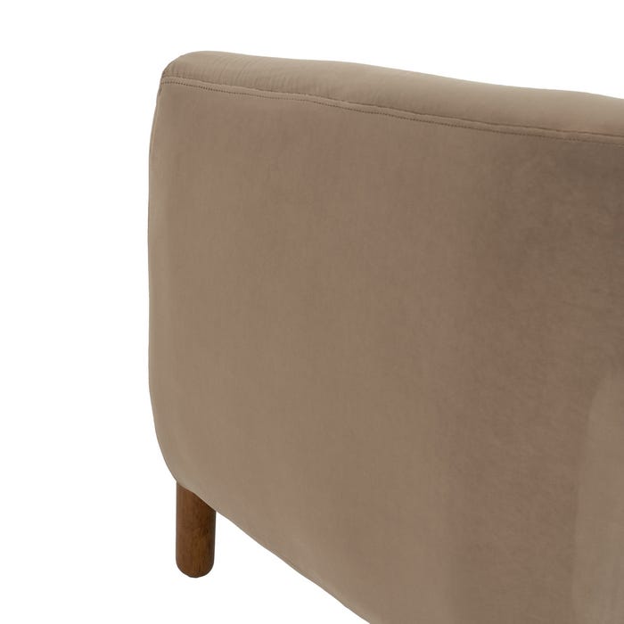 Sillón Taupe Tejido-Madera Salón 87 X 80 X 81 Cm