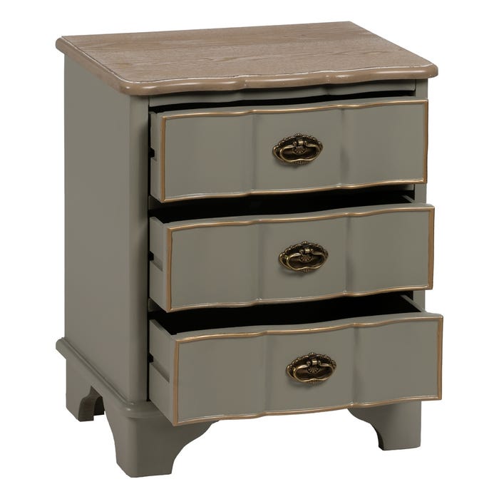 Mesa de centro de madeira taupe 50 x 35 x 60 cm