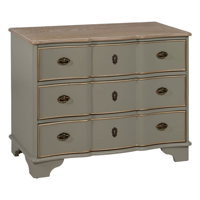 Cómoda Taupe Madera 100 X 50 X 80 Cm
