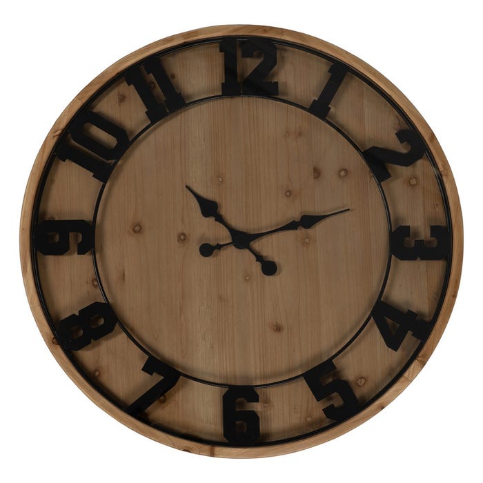 Mesa Centro Reloj Natural Dm-Madera 80 X 80 X 41 Cm