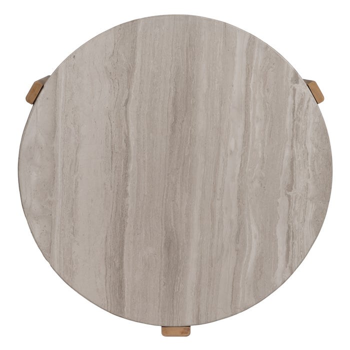 Mesa Centro Natural-Blanco Mármol/Madera 72,50 X 70 X 40 Cm