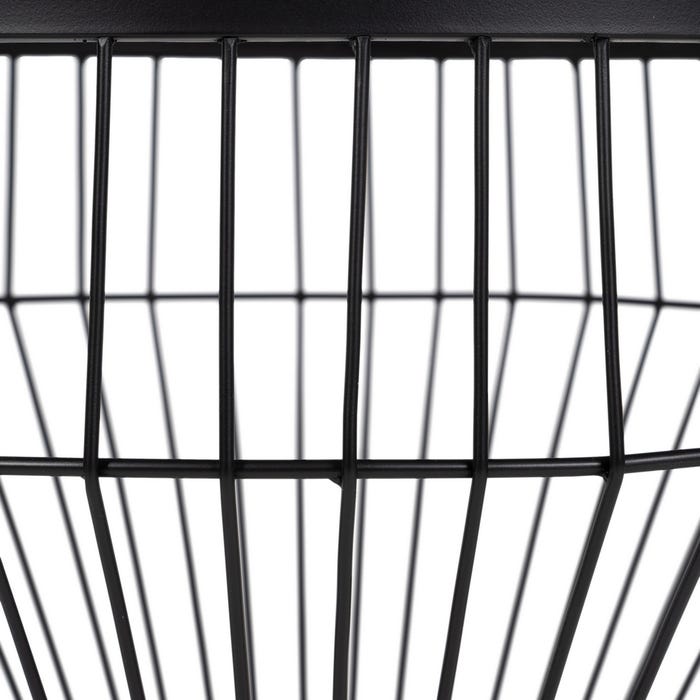 S/2 Black Metal-Glass Center Table 73 X 73 X 40 Cm