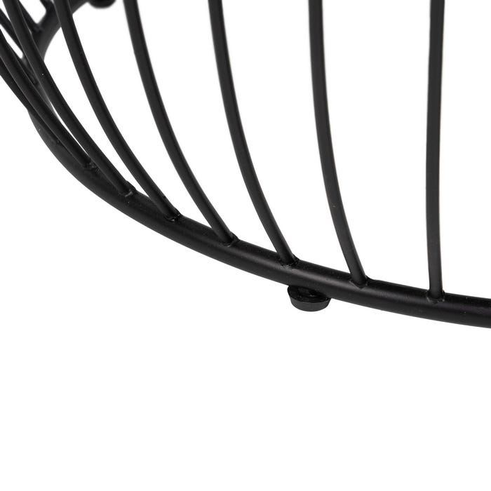 S/2 Mesa Centro Negro Metal-Cristal 89 X 80 X 51 Cm