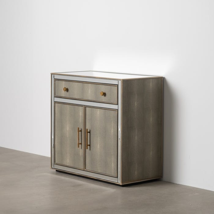 Mueble Recibidor Espejo Gris-Plata 81 X 41 X 76,50 Cm
