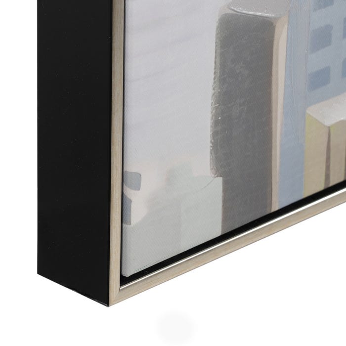 Cuadro Pintura Ciudad Lienzo Decoración 120 X 3,50 X 80 Cm