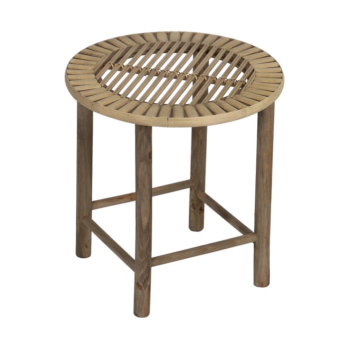 S/2 Mesas de Bambu Natural 50 X 50 X 48 Cm