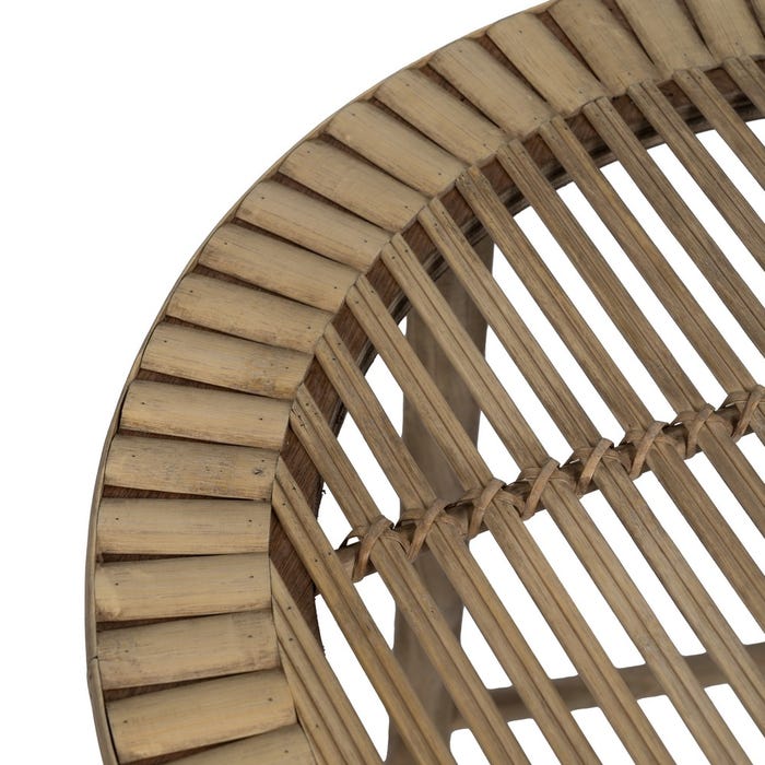 S/2 Mesas de Bambu Natural 50 X 50 X 48 Cm