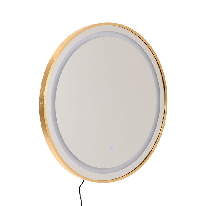 Espelho com decoração de luz LED 60 x 3 x 60 cm