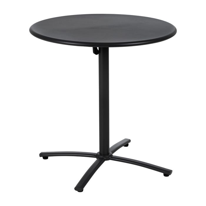 Mesa lateral dobrável em aço antracite 70 x 70 x 72 cm