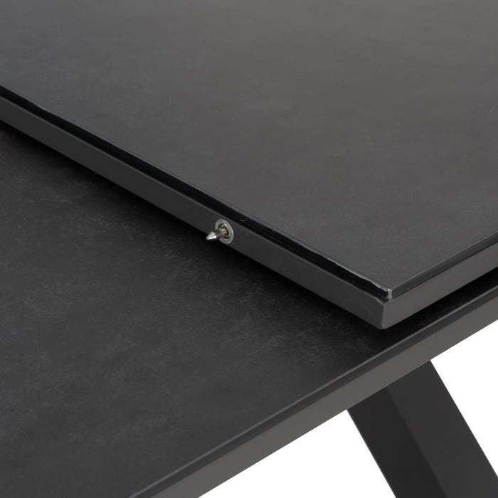 Mesa de Jantar Extensível Antracite 180 x 100 x 77 cm