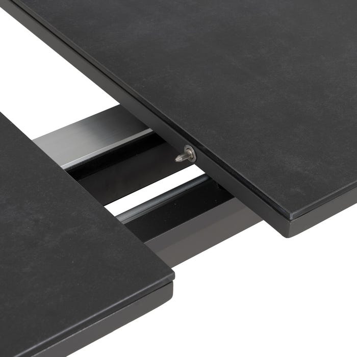 Mesa Comedor Extensible Antracita 180 X 100 X 77 Cm