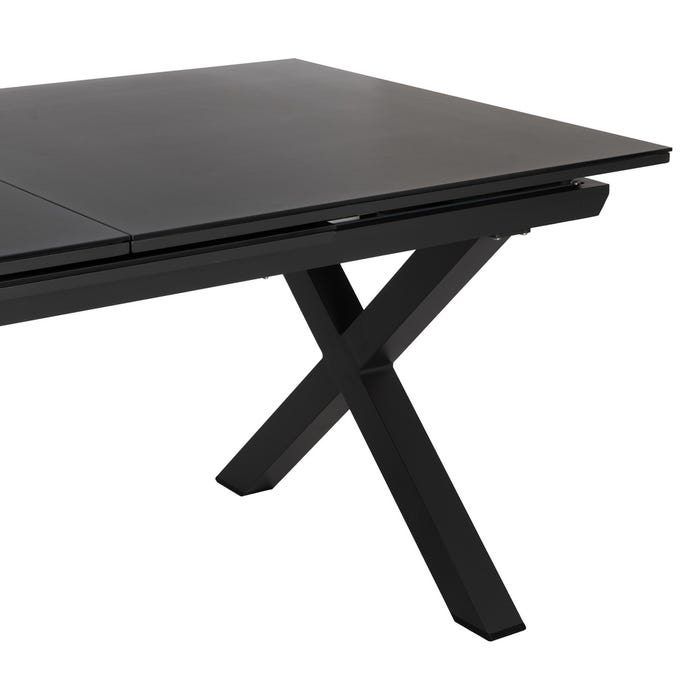Mesa Comedor Extensible Antracita 180 X 100 X 77 Cm