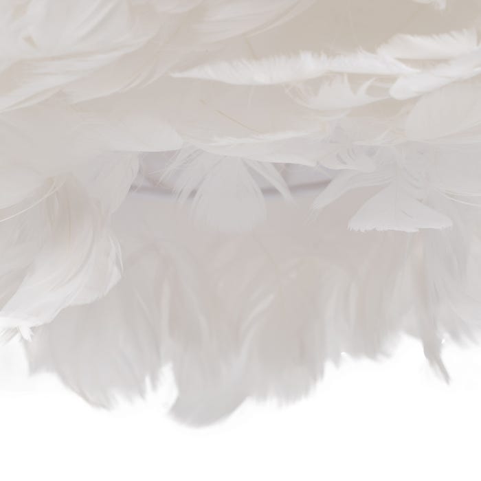 Lámpara Techo Blanco-Oro Plumas 40 X 40 X 25 Cm