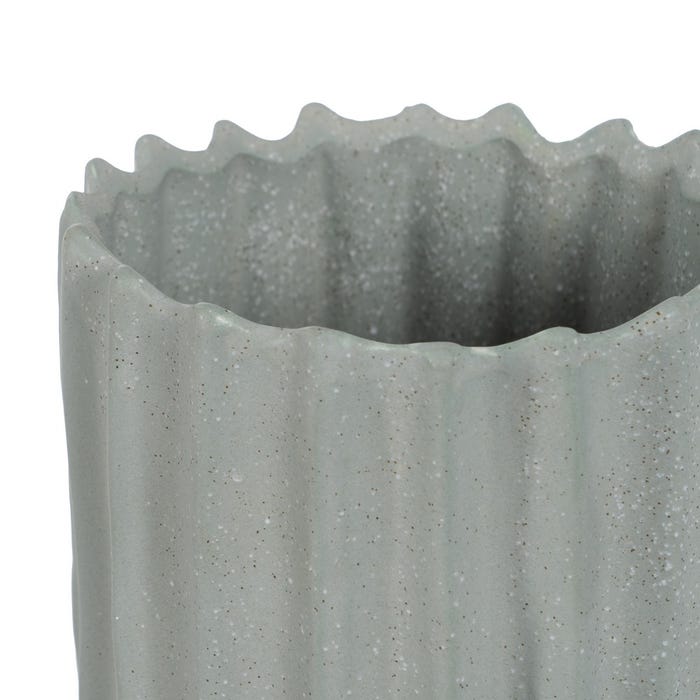 Vaso de cerâmica verde para decoração 18 x 18 x 60 cm