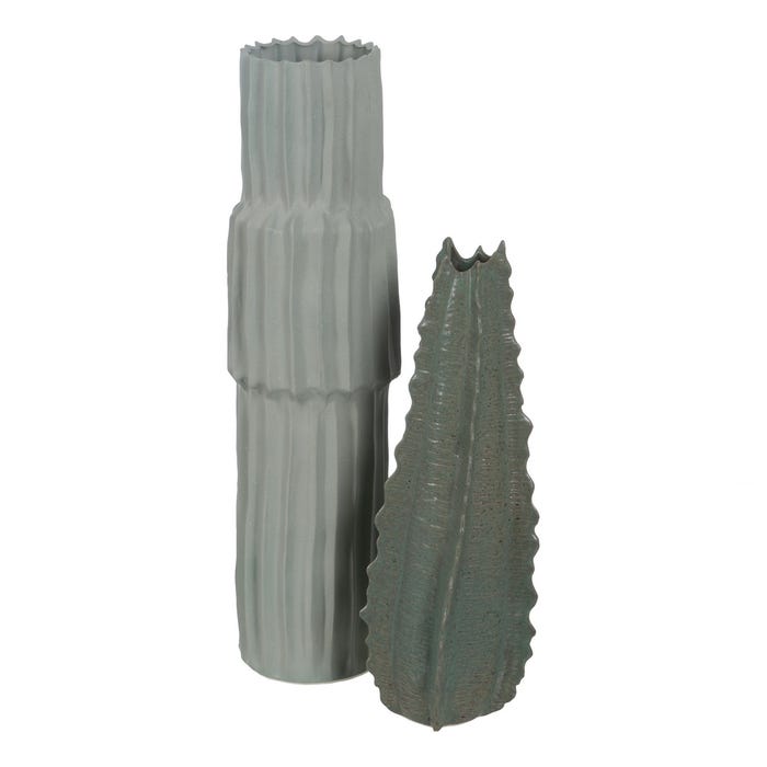 Green Ceramic Vase Decoration 19 X 18.50 X 53.50 Cm