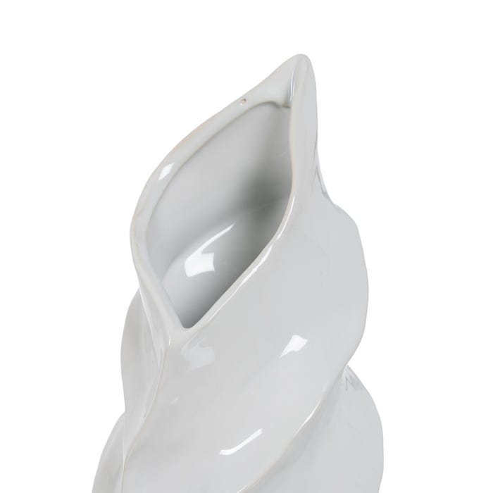 White Ceramic Vase Decoration 16 X 15 X 44 Cm