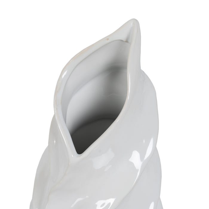 White Ceramic Vase Decoration 16 X 15 X 44 Cm
