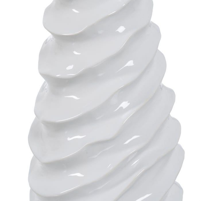 White Ceramic Vase Decoration 17.50 X 17 X 49 Cm