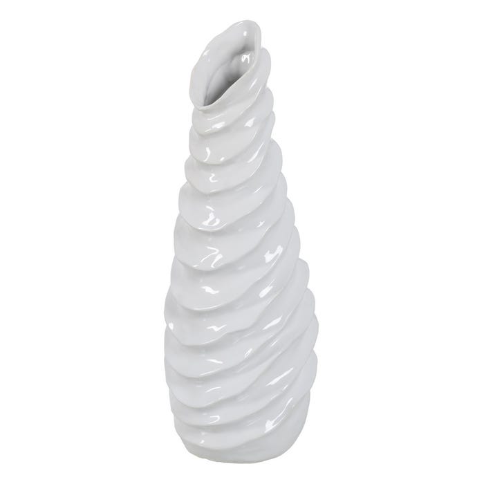 White Ceramic Vase Decoration 17.50 X 17 X 49 Cm